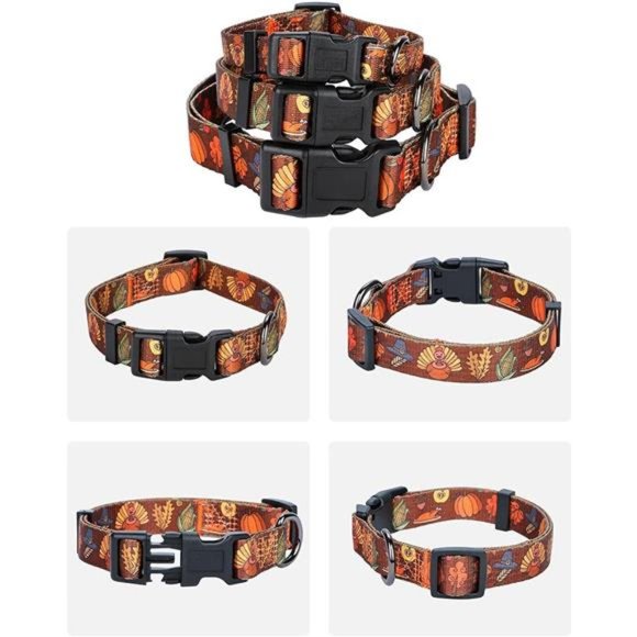 Thanksgiving & Christmas Dog Collars Medium Size - Picture 4 of 7